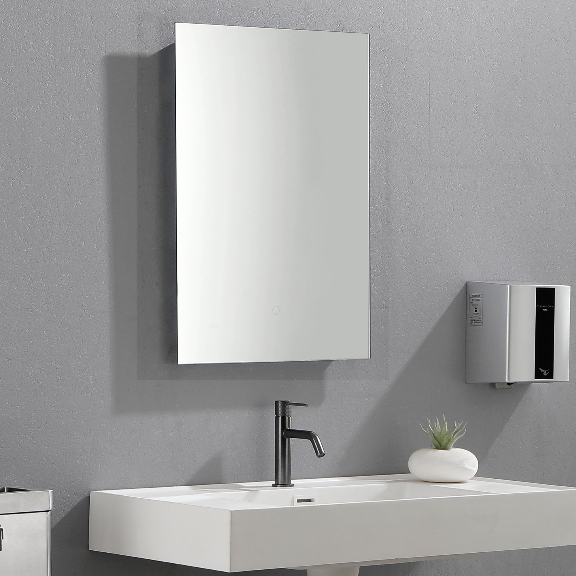 20 × 28-inch LED bathroom mirror