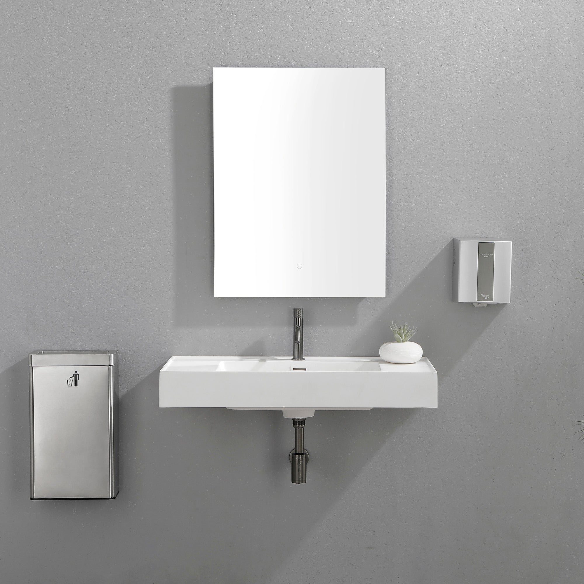 24 × 32-inch LED bathroom mirror